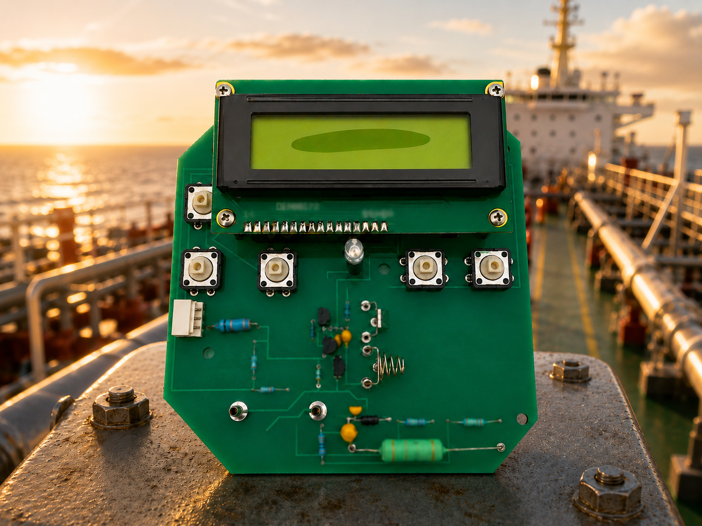DS2 compatible replacement PCB instrument for MK3 tank gauging systems installed on marine tankers.
