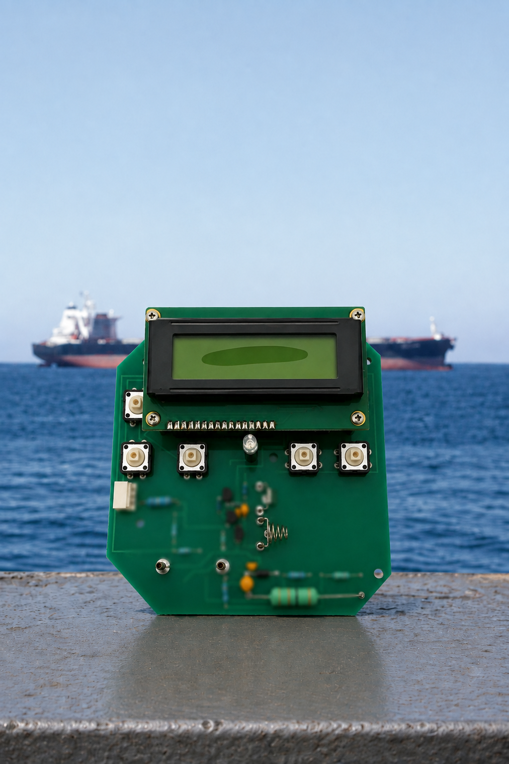 compatible-pcb-instrument on deck-tanker on background compatible-pcb-instrument on deck-tanker on background